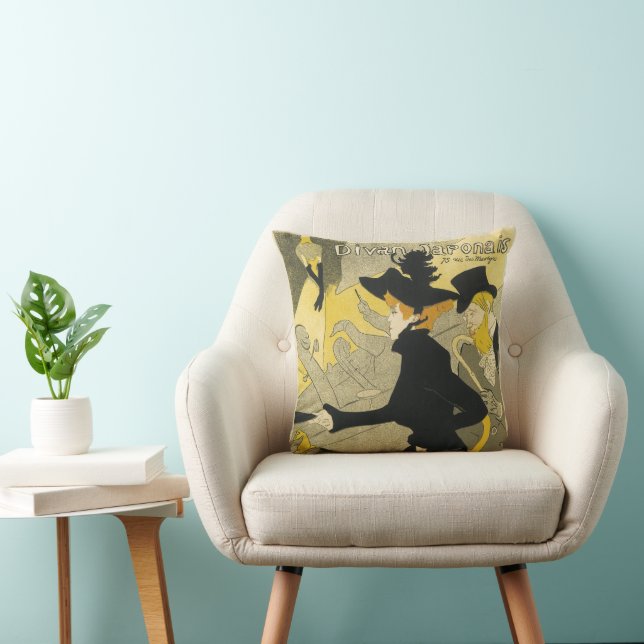 Art Nouveau, Divan Japonais by Toulouse Lautrec Cushion (Chair)