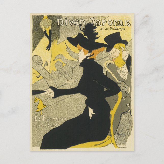 Art Nouveau, Divan Japonais by Toulouse Lautrec Postcard (Front)