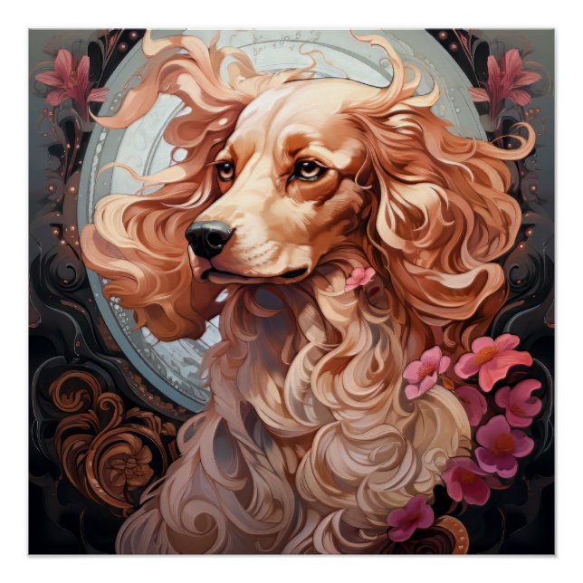 Art Nouveau Dog Poster (Front)