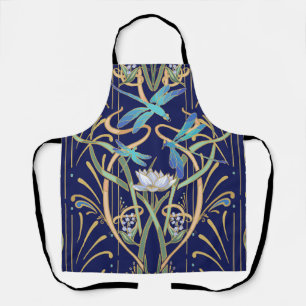 Art Nouveau Dragonflies Pattern Apron