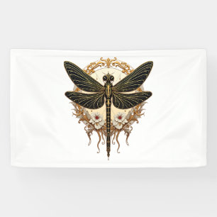 Art Nouveau Dragonfly Elegant Steampunk Banner