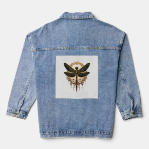 Art Nouveau Dragonfly Elegant Steampunk Denim Jacket
