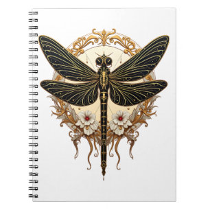 Art Nouveau Dragonfly Elegant Steampunk Notebook