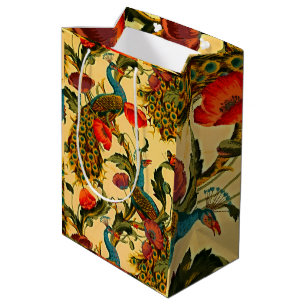 Art Nouveau Elegance: Sidewall, The Peacock, 1896 Medium Gift Bag