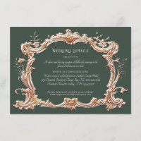 Art Nouveau Elegant Forest n Gold Wedding Details 