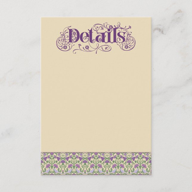 Art Nouveau Elegant Lovebirds Vintage Yellow Enclosure Card (Front)