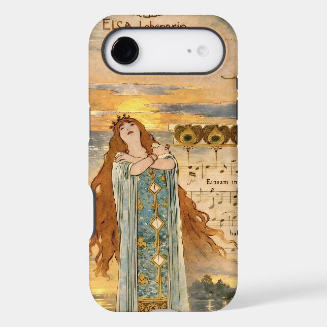 Art Nouveau Elsa Lohengrin Poster with Swans  (Back)