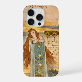 Art Nouveau Elsa Lohengrin Poster with Swans iPhone 15 Pro Case