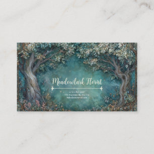 Art Nouveau Enchanted Forest Business Card