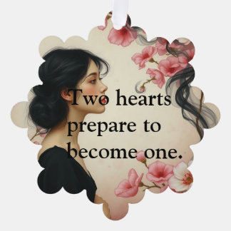 Art Nouveau Ethereal Wedding Invitation with Flora