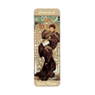 Art Nouveau Ex-Libris Bookplate Booklabel