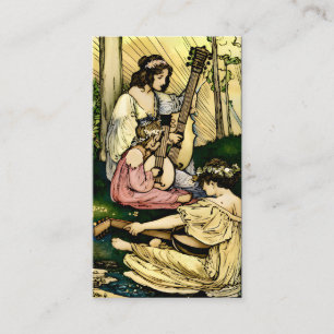 Art Nouveau fairy illustration Business Card