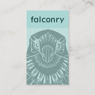 Art Nouveau Falcon Business Card - Teal