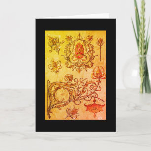 Art nouveau fall sconce spiderweb anton seder art card