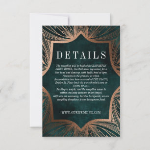 Art Nouveau faux bronze DETAILS insert card