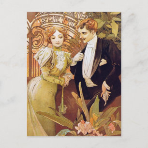 Art Nouveau Flirt Postcard