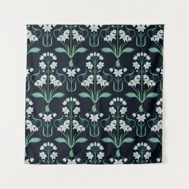 Art nouveau floral, abstract seamless pattern. tapestry (Front)