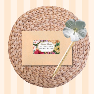 Art Nouveau Floral Calligraphy Address Label