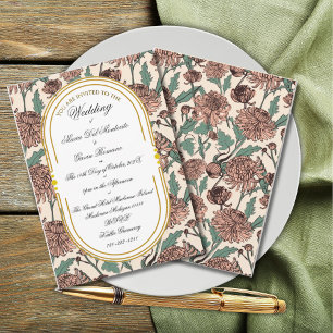 Art Nouveau Floral Calligraphy Invitation