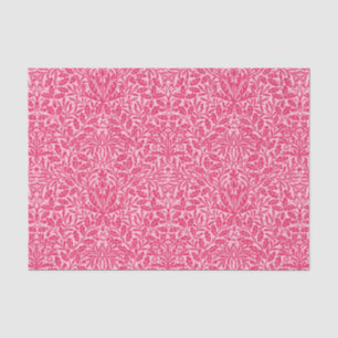 Art Nouveau Floral Damask, Deep Fuchsia Pink Tissue Paper