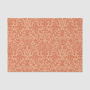 Art Nouveau Floral Damask, Mandarin Orange Tissue Paper