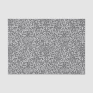 Art Nouveau Floral Damask, Silver Grey / Grey Tissue Paper