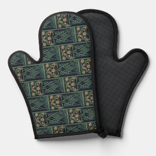 Art Nouveau Floral (Dark) Oven Mitt