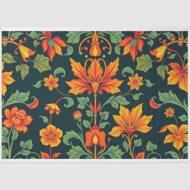 Art Nouveau Floral Decoupage Tissue Paper (Front)