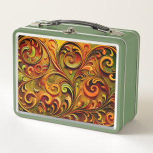 Art Nouveau floral design Metal Lunch Box