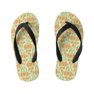 Art Nouveau: Floral Elegance Kid's Flip Flops