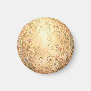Art Nouveau Floral Frame Vintage Ornamental Border Magnet