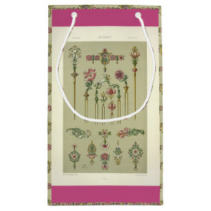 Art nouveau floral hairpin Victorian jewellery pin Small Gift Bag