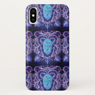 Art nouveau floral jewel pattern iPhone x case