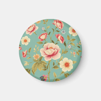 Art Nouveau Floral - Live life in full bloom Magnet