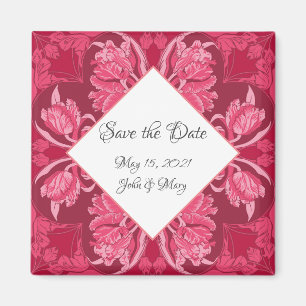 Art Nouveau Floral Magnet to "Save the Date!"