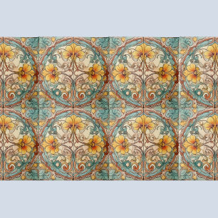 Art Nouveau  Floral Motif Tile