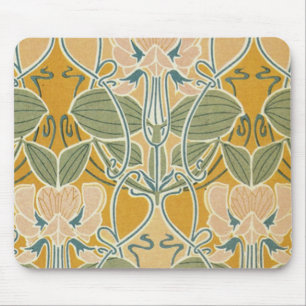 Art Nouveau Floral Mouse Mat