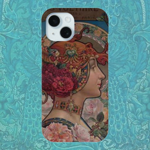 Art Nouveau Floral Muse Vintage Belle Époque iPhone 15 Case