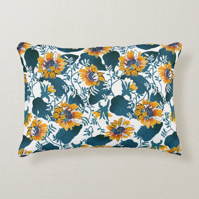Art Nouveau, floral pattern. Decorative Cushion (Front)