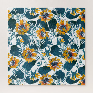 Art Nouveau, floral pattern. Jigsaw Puzzle