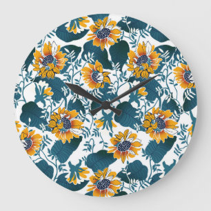 Art Nouveau, floral pattern. Large Clock