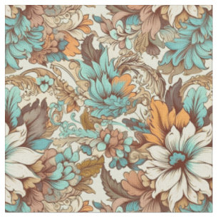 Art Nouveau Floral Pattern-Seamless Vintage Design Fabric