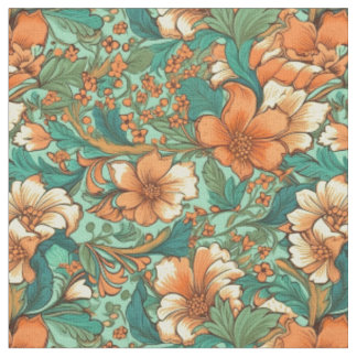 Art Nouveau Floral Pattern-Seamless Vintage Design Fabric