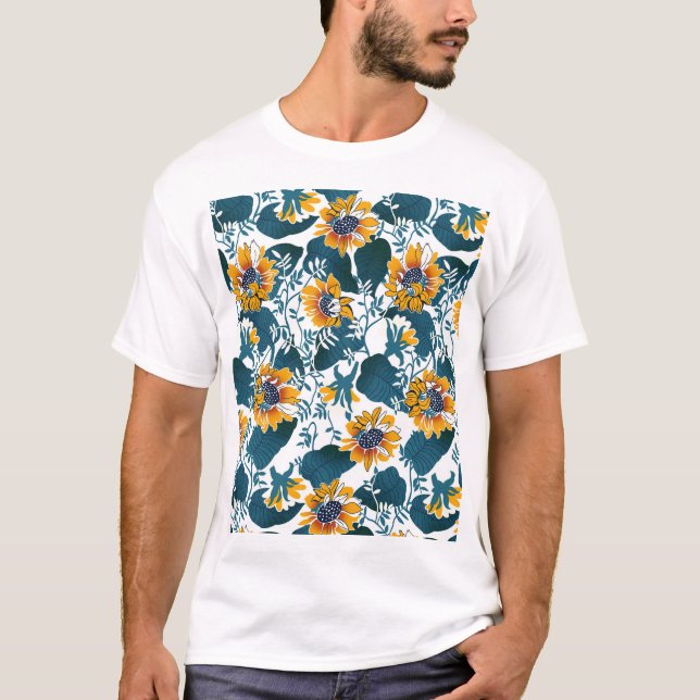Art Nouveau, floral pattern. T-Shirt (Front)