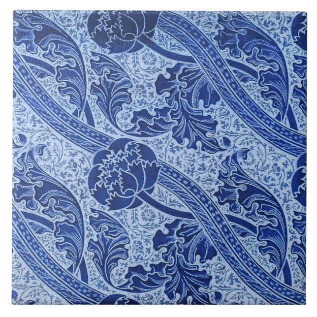 Art nouveau floral pattern tile (Front)