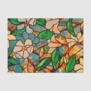 Art Nouveau Floral Stained Glass Tissue Paper
