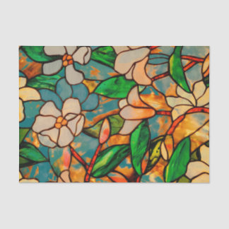Art Nouveau Floral Stained Glass Tissue Paper