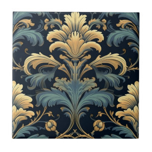 Art Nouveau Floral Tile