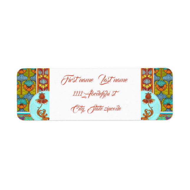 Art nouveau floral vintage flower victorian (Front)