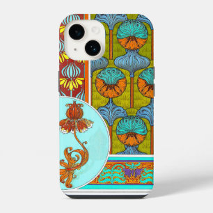 Art nouveau floral vintage verneuil textile art iPhone 14 case